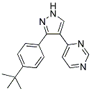 4-[3-(4-TERT-BUTYLPHENYL)-1H-PYRAZOL-4-YL]PYRIMIDINE Structure