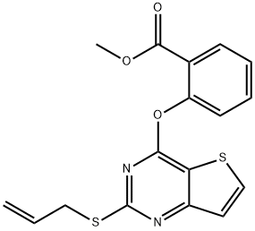 METHYL 2-([2-(ALLYLSULFANYL)THIENO[3,2-D]PYRIMIDIN-4-YL]OXY)BENZENECARBOXYLATE Struktur