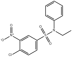 4-CHLORO-N-ETHYL-3-NITRO-N-PHENYL-BENZENESULFONAMIDE Struktur