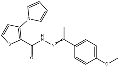 N'-[(E)-1-(4-METHOXYPHENYL)ETHYLIDENE]-3-(1H-PYRROL-1-YL)-2-THIOPHENECARBOHYDRAZIDE Struktur