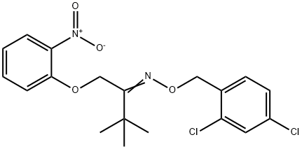 3,3-DIMETHYL-1-(2-NITROPHENOXY)-2-BUTANONE O-(2,4-DICHLOROBENZYL)OXIME Struktur