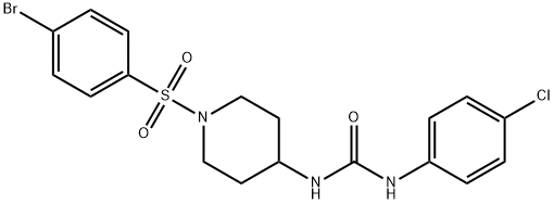 N-(1-[(4-BROMOPHENYL)SULFONYL]-4-PIPERIDINYL)-N'-(4-CHLOROPHENYL)UREA Struktur