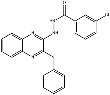 N'-(3-BENZYL-2-QUINOXALINYL)-3-CHLOROBENZENECARBOHYDRAZIDE Struktur