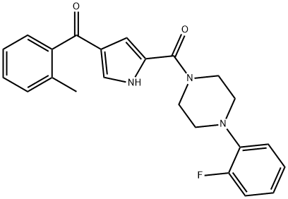 [4-(2-FLUOROPHENYL)PIPERAZINO][4-(2-METHYLBENZOYL)-1H-PYRROL-2-YL]METHANONE Struktur