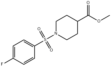 METHYL 1-[(4-FLUOROPHENYL)SULFONYL]-4-PIPERIDINECARBOXYLATE Struktur