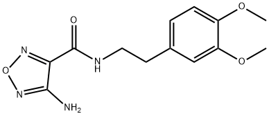 4-AMINO-N-3'-(3,4-DIMETHOXYPHENETHYL)-1,2,5-OXADIAZOLE-3-CARBOXAMIDE Struktur