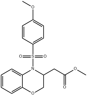 METHYL 2-(4-[(4-METHOXYPHENYL)SULFONYL]-3,4-DIHYDRO-2H-1,4-BENZOXAZIN-3-YL)ACETATE Struktur