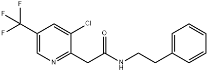 2-[3-CHLORO-5-(TRIFLUOROMETHYL)-2-PYRIDINYL]-N-PHENETHYLACETAMIDE Struktur