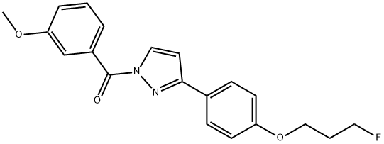 (3-[4-(3-FLUOROPROPOXY)PHENYL]-1H-PYRAZOL-1-YL)(3-METHOXYPHENYL)METHANONE Struktur