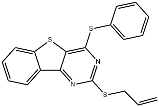 2-(ALLYLSULFANYL)-4-(PHENYLSULFANYL)[1]BENZOTHIENO[3,2-D]PYRIMIDINE Struktur