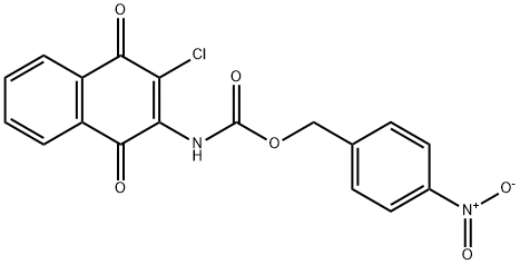 4-NITROBENZYL N-(3-CHLORO-1,4-DIOXO-1,4-DIHYDRO-2-NAPHTHALENYL)CARBAMATE Struktur