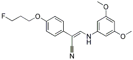 (Z)-3-(3,5-DIMETHOXYANILINO)-2-[4-(3-FLUOROPROPOXY)PHENYL]-2-PROPENENITRILE Struktur