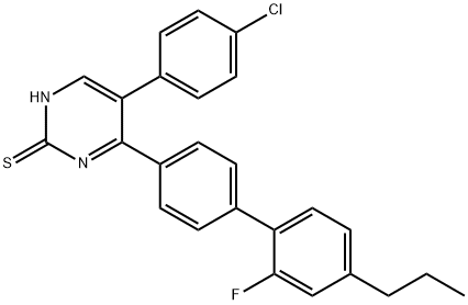 5-(4-CHLOROPHENYL)-4-(2'-FLUORO-4'-PROPYL[1,1'-BIPHENYL]-4-YL)-2-PYRIMIDINETHIOL Struktur