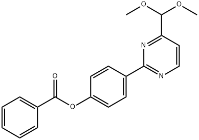 4-[4-(DIMETHOXYMETHYL)-2-PYRIMIDINYL]PHENYL BENZENECARBOXYLATE Struktur