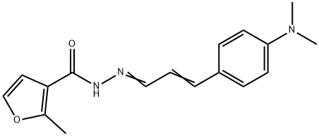 N'-(3-[4-(DIMETHYLAMINO)PHENYL]-2-PROPENYLIDENE)-2-METHYL-3-FUROHYDRAZIDE Struktur