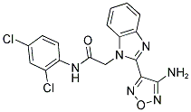 2-[2-(4-AMINO-1,2,5-OXADIAZOL-3-YL)-1H-BENZIMIDAZOL-1-YL]-N-(2,4-DICHLOROPHENYL)ACETAMIDE Struktur