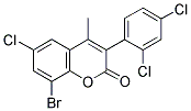 8-BROMO-6-CHLORO-3(2',4'-DICHLOROPHENYL)-4-METHYLCOUMARIN Struktur