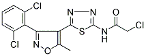 2-CHLORO-N-(5-[3-(2,6-DICHLOROPHENYL)-5-METHYLISOXAZOL-4-YL]-1,3,4-THIADIAZOL-2-YL)ACETAMIDE Struktur