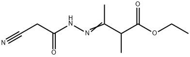 ETHYL 3-[(E)-2-(2-CYANOACETYL)HYDRAZONO]-2-METHYLBUTANOATE Struktur