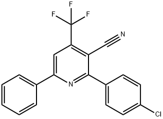 2-(4-CHLOROPHENYL)-6-PHENYL-4-(TRIFLUOROMETHYL)NICOTINONITRILE Struktur