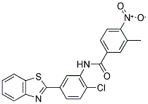 N-[5-(1,3-BENZOTHIAZOL-2-YL)-2-CHLOROPHENYL]-3-METHYL-4-NITROBENZAMIDE Struktur