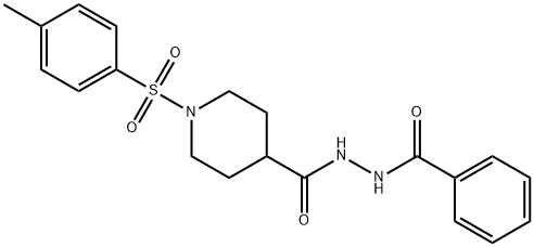 N'-((1-[(4-METHYLPHENYL)SULFONYL]-4-PIPERIDINYL)CARBONYL)BENZENECARBOHYDRAZIDE Struktur