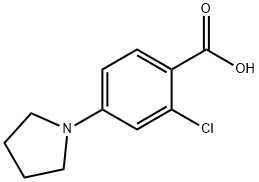 2-CHLORO-4-(1-PYRROLIDINYL)BENZENECARBOXYLIC ACID Struktur