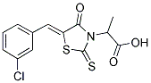 2-[5-(3-CHLORO-BENZYLIDENE)-4-OXO-2-THIOXO-THIAZOLIDIN-3-YL]-PROPIONIC ACID Struktur