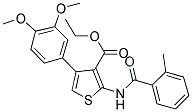 ETHYL 4-(3,4-DIMETHOXYPHENYL)-2-(2-METHYLBENZAMIDO)THIOPHENE-3-CARBOXYLATE Struktur