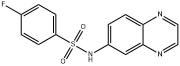 4-FLUORO-N-(6-QUINOXALINYL)BENZENESULFONAMIDE Struktur