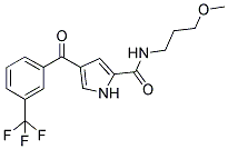 N-(3-METHOXYPROPYL)-4-[3-(TRIFLUOROMETHYL)BENZOYL]-1H-PYRROLE-2-CARBOXAMIDE Struktur