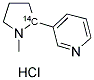 DL-NICOTINE, HYDROCHLORIDE, [PYRROLIDINE-2-14C]- Struktur