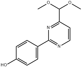 4-(4-DIMETHOXYMETHYL-PYRIMIDIN-2-YL)-PHENOL Struktur