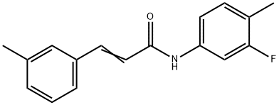 N-(3-FLUORO-4-METHYLPHENYL)-3-(3-METHYLPHENYL)ACRYLAMIDE Struktur