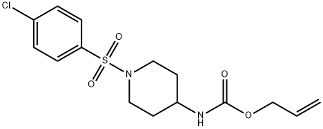 ALLYL N-(1-[(4-CHLOROPHENYL)SULFONYL]-4-PIPERIDINYL)CARBAMATE Struktur