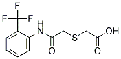 [(2-TRIFLUOROMETHYL-PHENYLCARBAMOYL)-METHYLSULFANYL]-ACETIC ACID Struktur