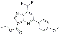 7-DIFLUOROMETHYL-5-(4-METHOXY-PHENYL)-PYRAZOLO[1,5-A]PYRIMIDINE-3-CARBOXYLIC ACID ETHYL ESTER Struktur