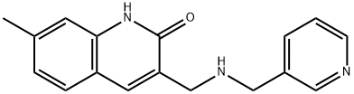 7-METHYL-3-([(PYRIDIN-3-YLMETHYL)-AMINO]-METHYL)-1H-QUINOLIN-2-ONE Struktur