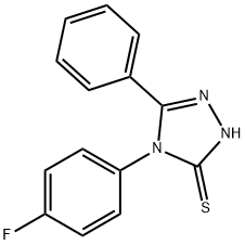 4-(4-FLUOROPHENYL)-5-PHENYL-4H-1,2,4-TRIAZOL-3-YLHYDROSULFIDE Struktur