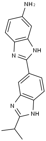 2'-ISOPROPYL-3 H ,1' H-[2,5']BIBENZOIMIDAZOLYL-5-YLAMINE Struktur