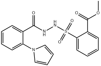 METHYL 2-((2-[2-(1H-PYRROL-1-YL)BENZOYL]HYDRAZINO)SULFONYL)BENZENECARBOXYLATE Struktur