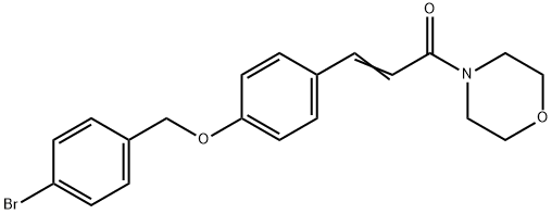 (E)-3-(4-[(4-BROMOBENZYL)OXY]PHENYL)-1-MORPHOLINO-2-PROPEN-1-ONE Struktur