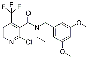 2-CHLORO-N-(3,5-DIMETHOXYBENZYL)-N-ETHYL-4-(TRIFLUOROMETHYL)NICOTINAMIDE Struktur