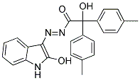 (E)-2-HYDROXY-1-((2-HYDROXY-1H-INDOL-3-YL)DIAZENYL)-2,2-DIP-TOLYLETHANONE Structure