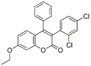 3(2',4'-DICHLOROPHENYL)-7-ETHOXY-4-PHENYLCOUMARIN Struktur