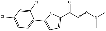 (E)-1-[5-(2,4-DICHLOROPHENYL)-2-FURYL]-3-(DIMETHYLAMINO)-2-PROPEN-1-ONE Struktur