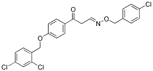 3-(4-[(2,4-DICHLOROBENZYL)OXY]PHENYL)-3-OXOPROPANAL O-(4-CHLOROBENZYL)OXIME Struktur