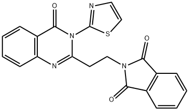 2-{2-[4-OXO-3-(1,3-THIAZOL-2-YL)-3,4-DIHYDROQUINAZOLIN-2-YL]ETHYL}-1H-ISOINDOLE-1,3(2H)-DIONE Struktur