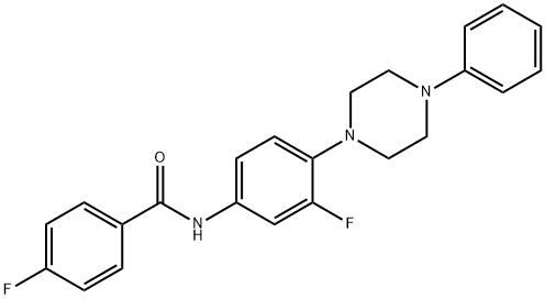 4-FLUORO-N-[3-FLUORO-4-(4-PHENYLPIPERAZINO)PHENYL]BENZENECARBOXAMIDE Struktur