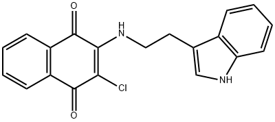 2-CHLORO-3-([2-(1H-INDOL-3-YL)ETHYL]AMINO)NAPHTHOQUINONE Struktur